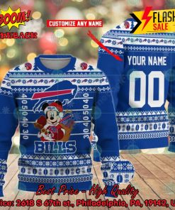 NFL Buffalo Bills Mickey Mouse Personalized Ugly Christmas Sweater
