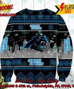 NFL Carolina Panthers Big Logo Ugly Christmas Sweater