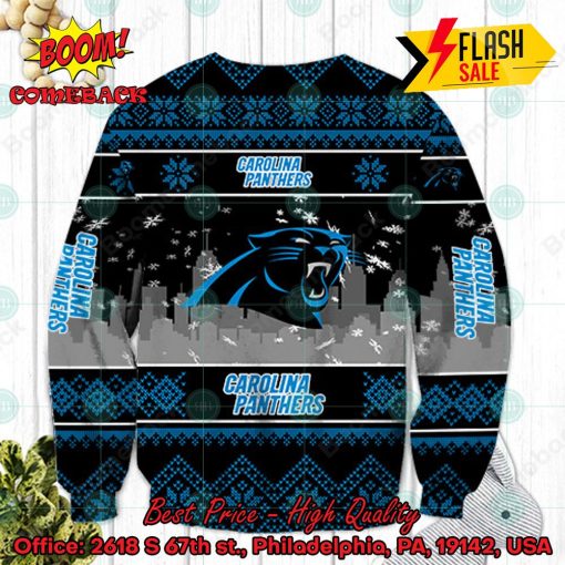 NFL Carolina Panthers Big Logo Ugly Christmas Sweater
