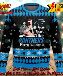 NFL Carolina Panthers Sexy Girl Merry Kissmyass Ugly Christmas Sweater