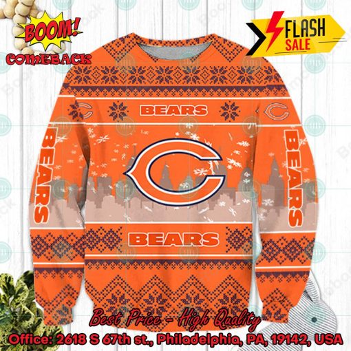 NFL Chicago Bears Big Logo Ugly Christmas Sweater