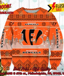 nfl cincinnati bengals big logo ugly christmas sweater 2 Vw8uc