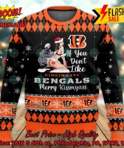 NFL Cincinnati Bengals Sexy Girl Merry Kissmyass Ugly Christmas Sweater