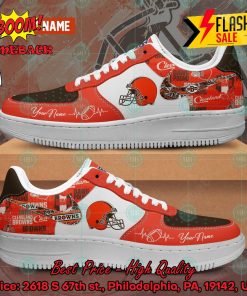 NFL Cleveland Browns Personalized Name Nike Air Force Sneakers