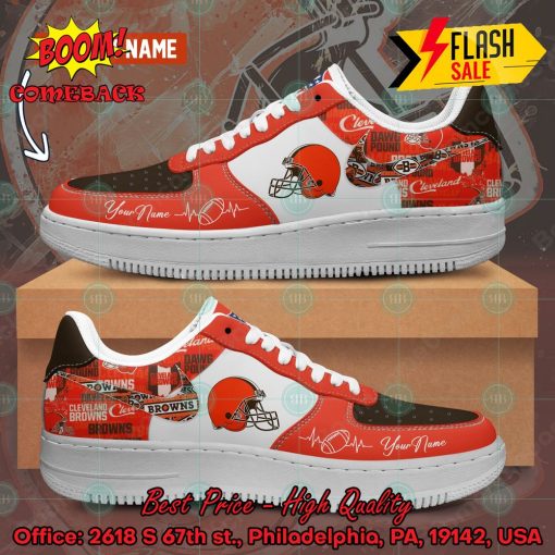 NFL Cleveland Browns Personalized Name Nike Air Force Sneakers