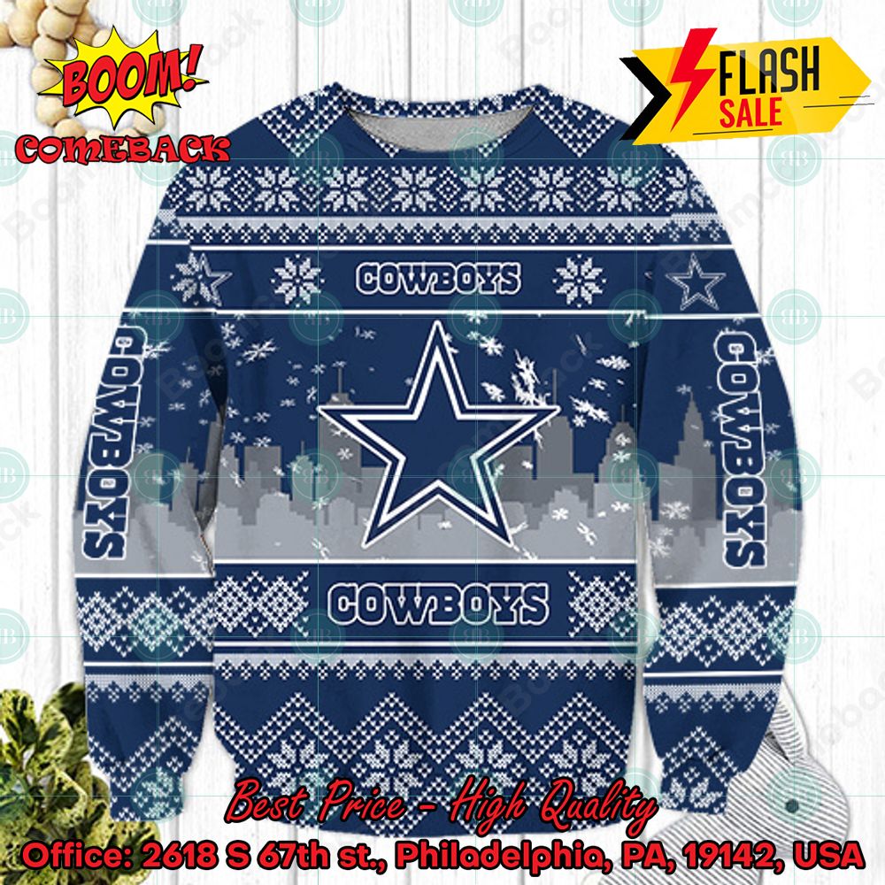 NFL Dallas Cowboys Big Logo Ugly Christmas Sweater