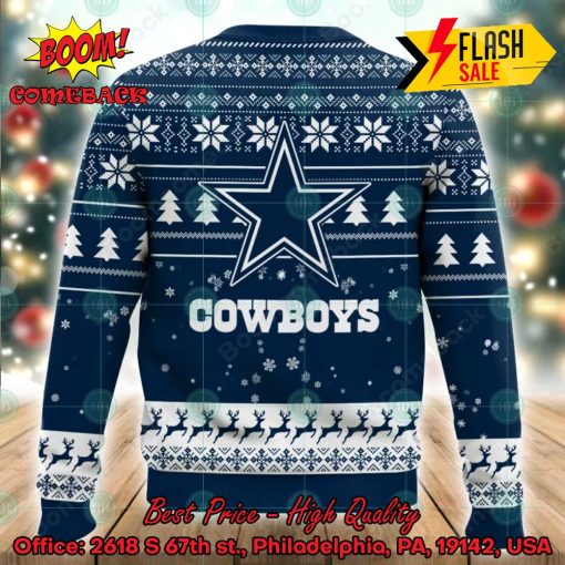 NFL Dallas Cowboys Grinch I Hate People But I Love My Cowboys Ugly Christmas Sweater