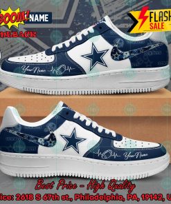 NFL Dallas Cowboys Personalized Name Nike Air Force Sneakers