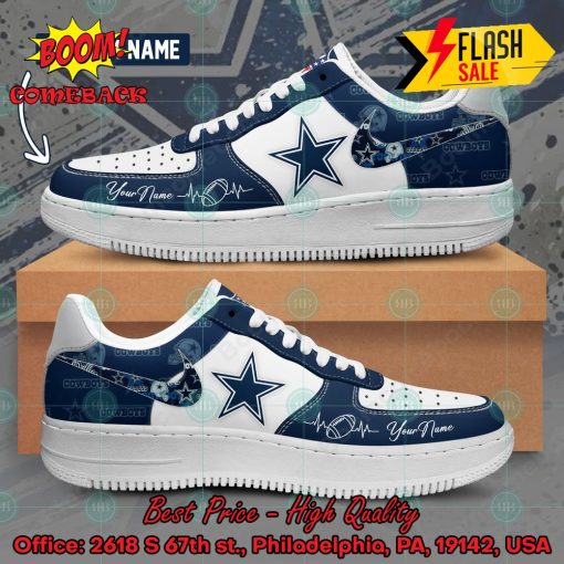 NFL Dallas Cowboys Personalized Name Nike Air Force Sneakers