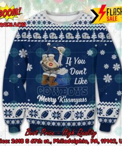 NFL Dallas Cowboys Santa Merrykissmyass Ugly Christmas Sweater