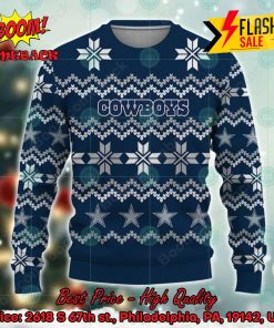 NFL Dallas Cowboys Snowflake Ugly Christmas Sweater