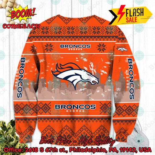 NFL Denver Broncos Big Logo Ugly Christmas Sweater