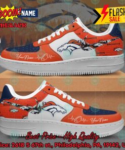 NFL Denver Broncos Personalized Name Nike Air Force Sneakers