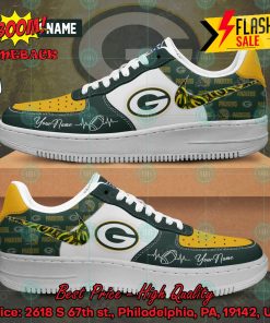 NFL Green Bay Packers Personalized Name Nike Air Force Sneakers