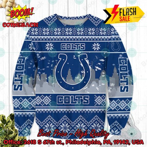 NFL Indianapolis Colts Big Logo Ugly Christmas Sweater