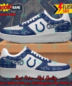 NFL Indianapolis Colts Personalized Name Nike Air Force Sneakers