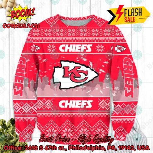 NFL Kansas City Chiefs Big Logo Ugly Christmas Sweater