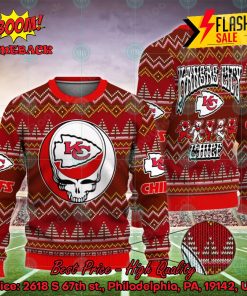 NFL Kansas City Chiefs x Grateful Dead Ugly Christmas Sweater