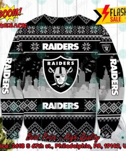 nfl las vegas raiders big logo ugly christmas sweater 2 fbgXo