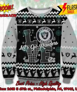 NFL Las Vegas Raiders Love Let’s Go Raiders Ugly Christmas Sweater