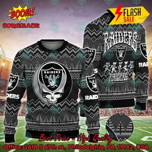 NFL Las Vegas Raiders x Grateful Dead Ugly Christmas Sweater