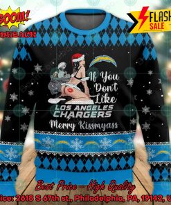 NFL Los Angeles Chargers Sexy Girl Merry Kissmyass Ugly Christmas Sweater