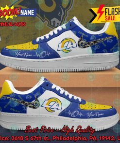NFL Los Angeles Rams Personalized Name Nike Air Force Sneakers