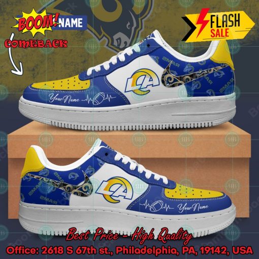 NFL Los Angeles Rams Personalized Name Nike Air Force Sneakers
