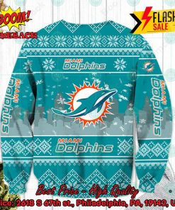 nfl miami dolphins big logo ugly christmas sweater 2 6Nkf8