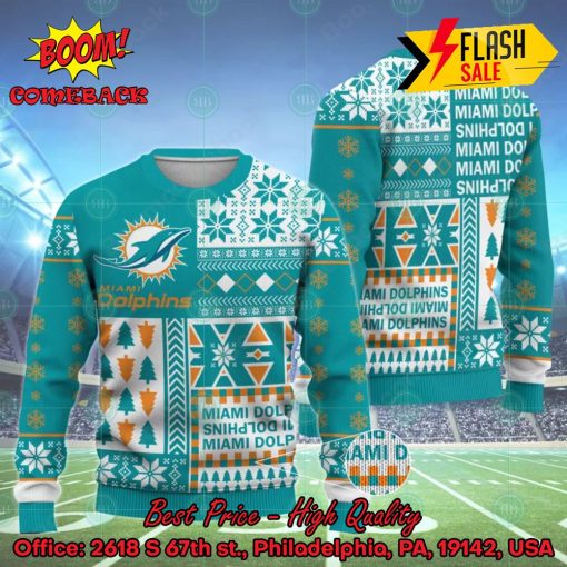 NFL Miami Dolphins Christmas Theme Ugly Christmas Sweater