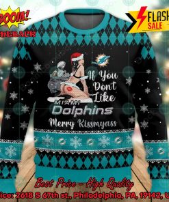 NFL Miami Dolphins Sexy Girl Merry Kissmyass Ugly Christmas Sweater