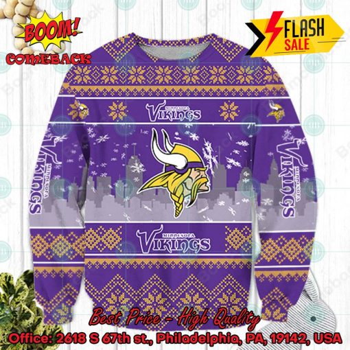 NFL Minnesota Vikings Big Logo Ugly Christmas Sweater