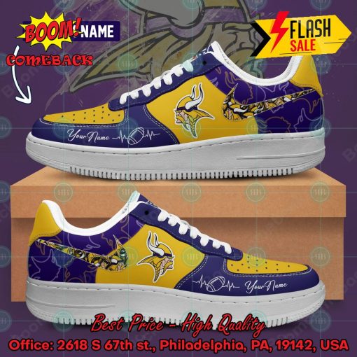 NFL Minnesota Vikings Personalized Name Nike Air Force Sneakers