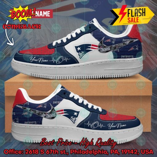 NFL New England Patriots Personalized Name Nike Air Force Sneakers