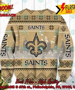 nfl new orleans saints big logo ugly christmas sweater 2 qblrK