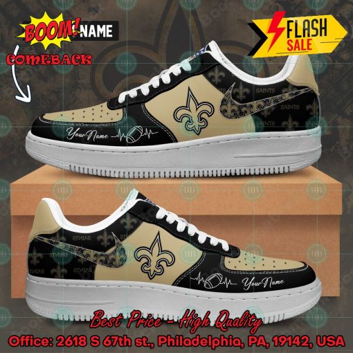 NFL New Orleans Saints Personalized Name Nike Air Force Sneakers