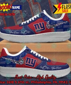 NFL New York Giants Personalized Name Nike Air Force Sneakers