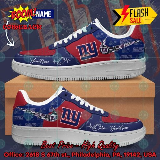 NFL New York Giants Personalized Name Nike Air Force Sneakers