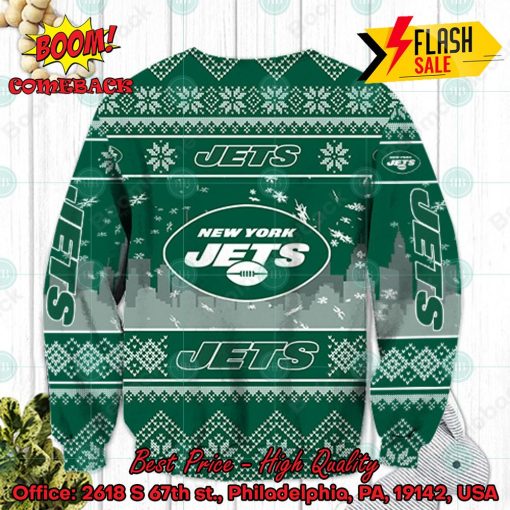 NFL New York Jets Big Logo Ugly Christmas Sweater