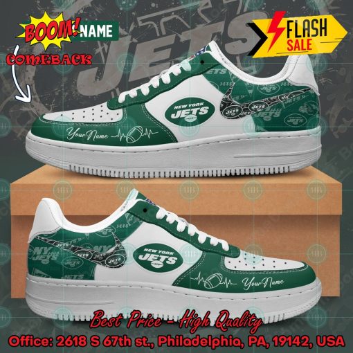 NFL New York Jets Personalized Name Nike Air Force Sneakers