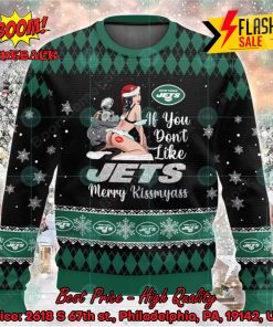 NFL New York Jets Sexy Girl Merry Kissmyass Ugly Christmas Sweater