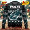 NFL Philadelphia Eagles Big Logo Santa Hat Ugly Christmas Sweater