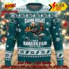 NFL Philadelphia Eagles Grinch Santa Hat Ugly Christmas Sweater