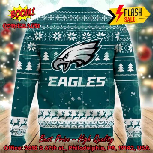 NFL Philadelphia Eagles Grinch I Hate People But I Love My Eagles Ugly Christmas Sweater