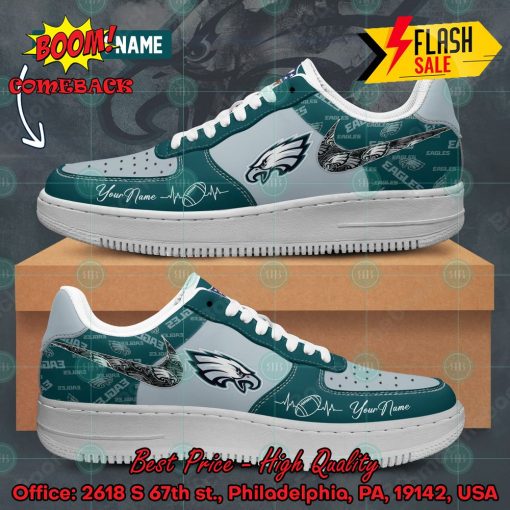 NFL Philadelphia Eagles Personalized Name Nike Air Force Sneakers