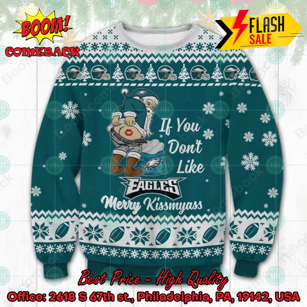NFL Philadelphia Eagles Ho Ho Ho Ugly Christmas Sweater