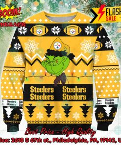 NFL Pittsburgh Steelers Grinch Cunningly Smile Ugly Christmas Sweater