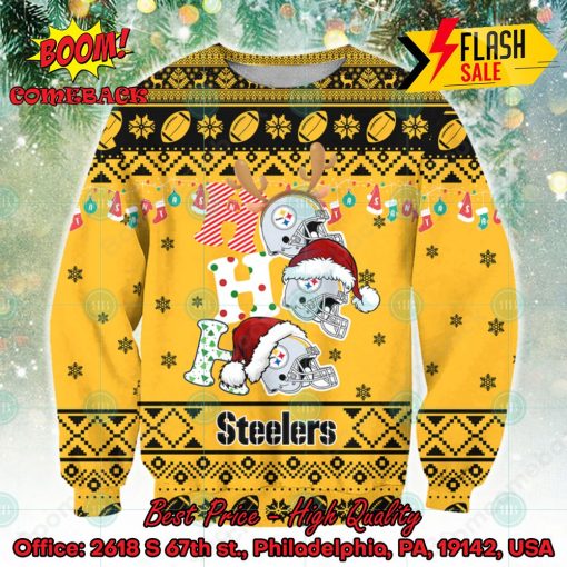 NFL Pittsburgh Steelers Ho Ho Ho Ugly Christmas Sweater