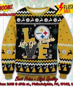 NFL Pittsburgh Steelers Love Let’s Go Steelers Ugly Christmas Sweater