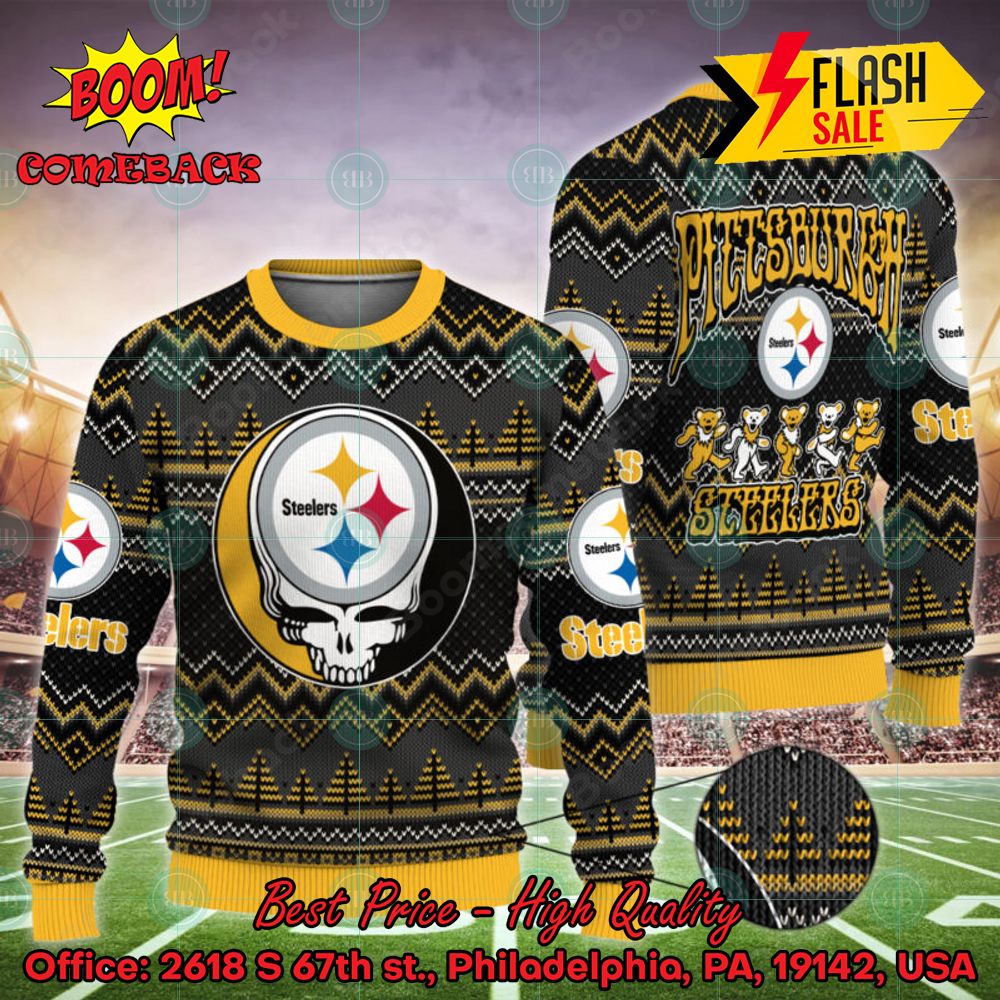 NFL Pittsburgh Steelers Love Let's Go Steelers Ugly Christmas Sweater